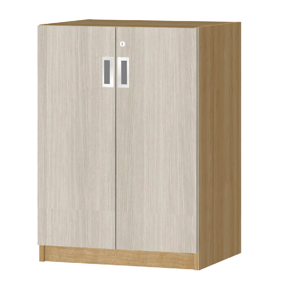 (商品画像) オーダーオフィスストッカー 奥行38.5cm×高さ83.2cm×幅45～59cm 2段扉