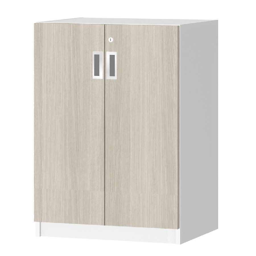 (商品画像) オーダーオフィスストッカー 奥行38.5cm×高さ83.2cm×幅45～59cm 2段扉