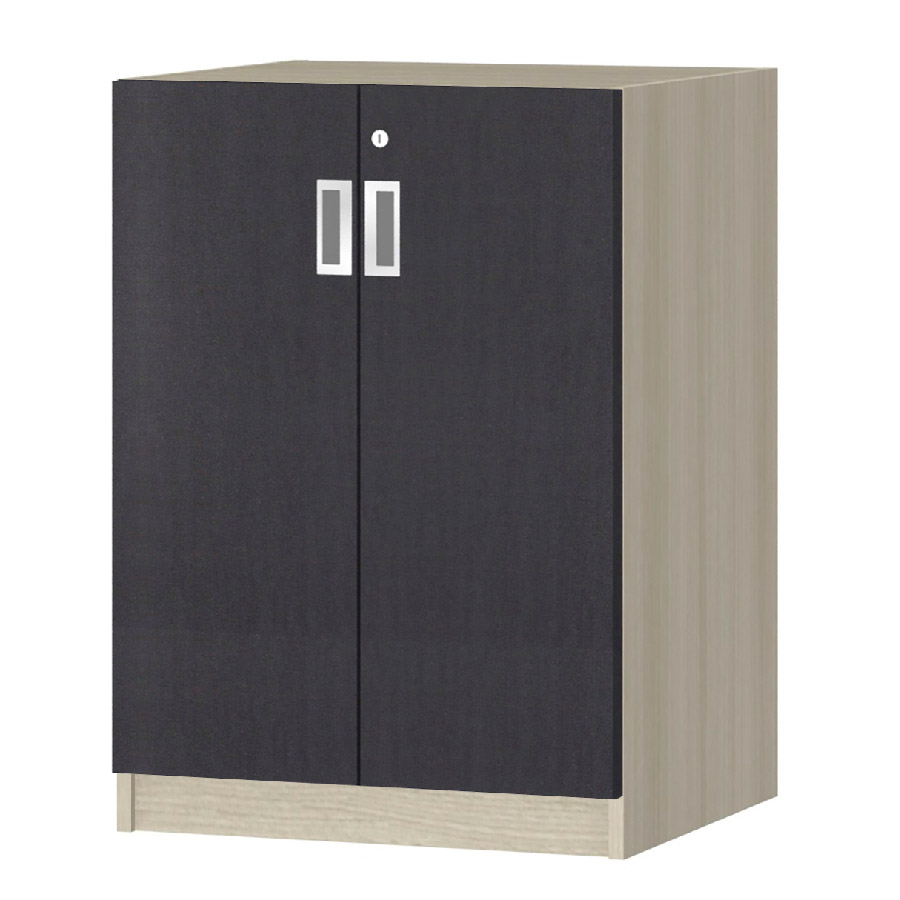 (商品画像) オーダーオフィスストッカー 奥行44.5cm×高さ83.2cm×幅45～59cm 2段扉