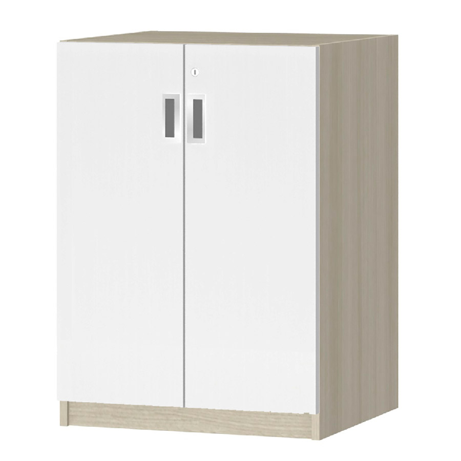 (商品画像) オーダーオフィスストッカー 奥行44.5cm×高さ83.2cm×幅45～59cm 2段扉