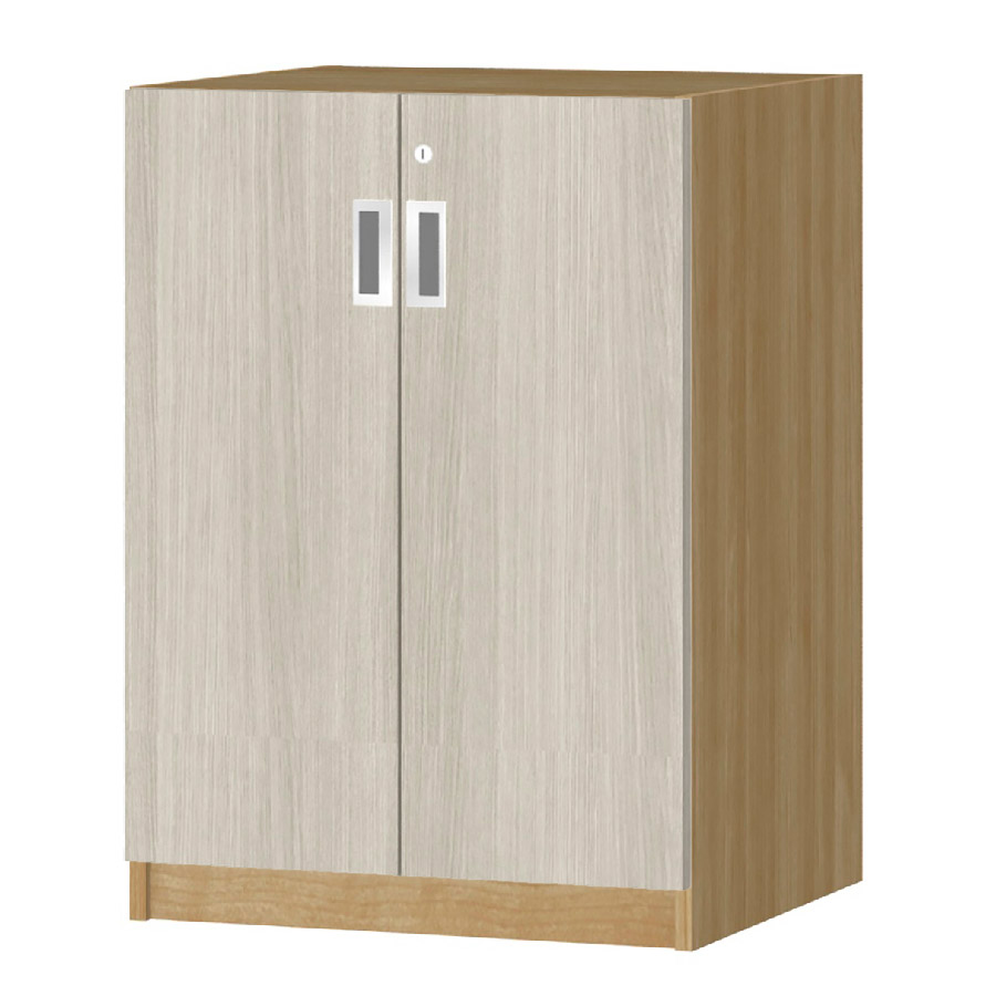 (商品画像) オーダーオフィスストッカー 奥行44.5cm×高さ83.2cm×幅45～59cm 2段扉