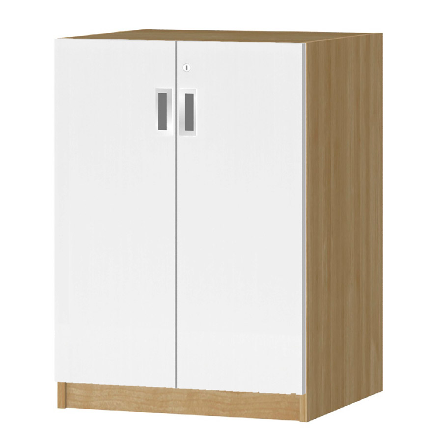 (商品画像) オーダーオフィスストッカー 奥行44.5cm×高さ83.2cm×幅45～59cm 2段扉