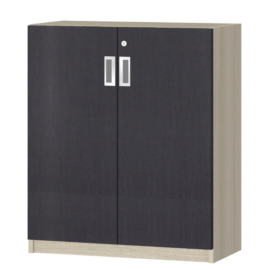 (商品画像) オーダーオフィスストッカー 奥行29.5cm×高さ83.2cm×幅60～70cm 2段扉