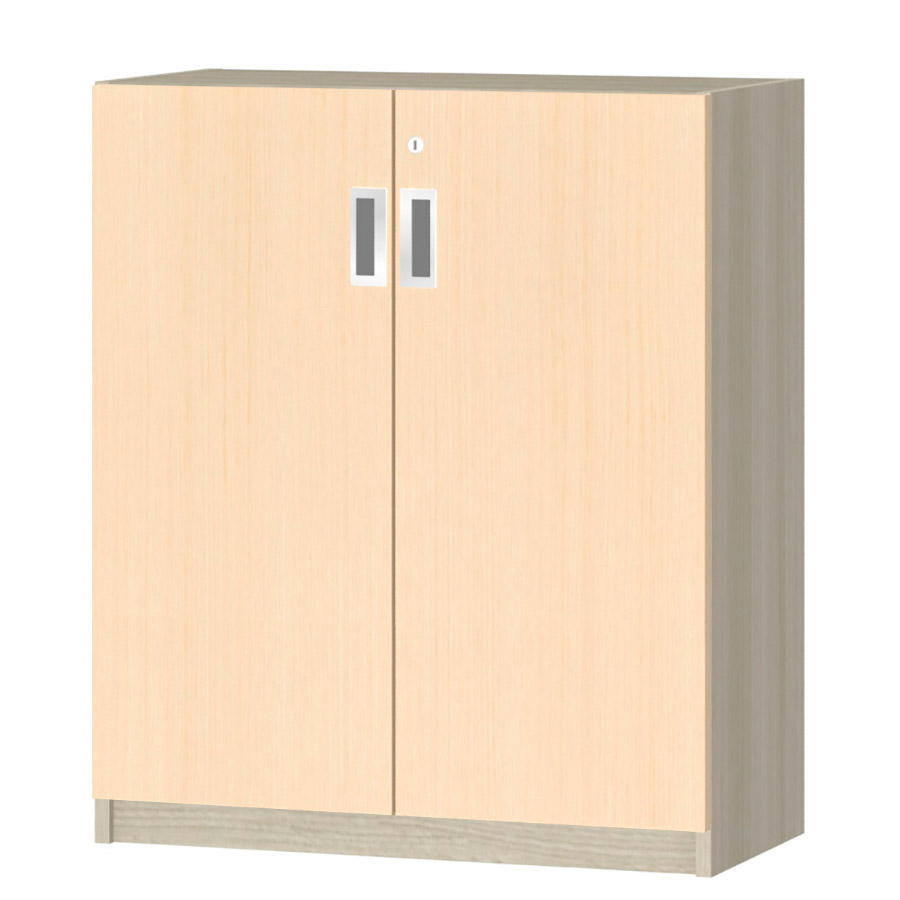 (商品画像) オーダーオフィスストッカー 奥行29.5cm×高さ83.2cm×幅60～70cm 2段扉