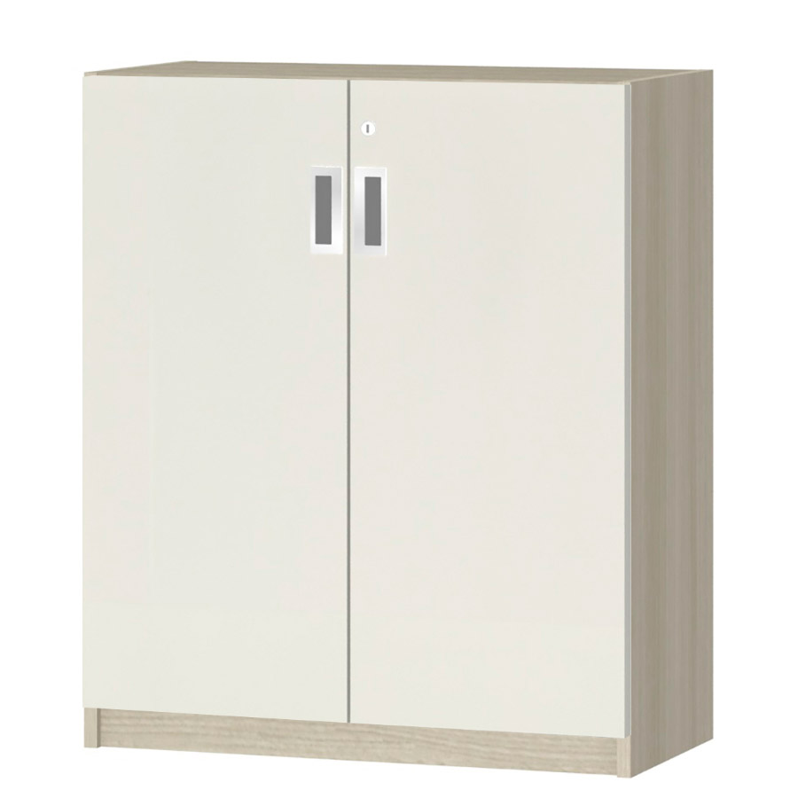 (商品画像) オーダーオフィスストッカー 奥行29.5cm×高さ83.2cm×幅60～70cm 2段扉