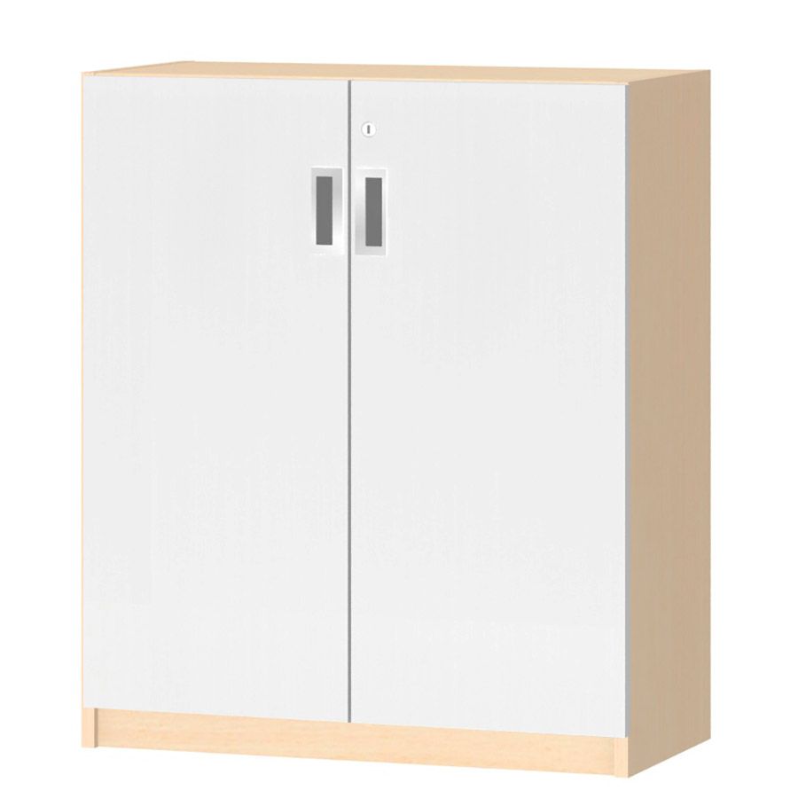 (商品画像) オーダーオフィスストッカー 奥行29.5cm×高さ83.2cm×幅60～70cm 2段扉