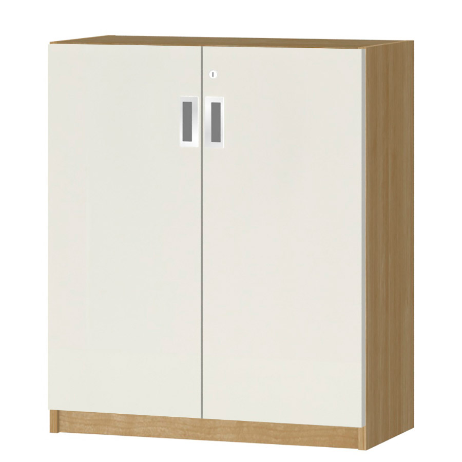 (商品画像) オーダーオフィスストッカー 奥行29.5cm×高さ83.2cm×幅60～70cm 2段扉