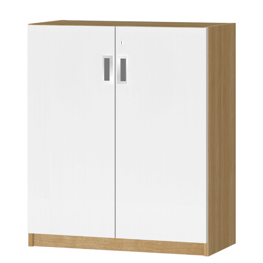 (商品画像) オーダーオフィスストッカー 奥行29.5cm×高さ83.2cm×幅60～70cm 2段扉