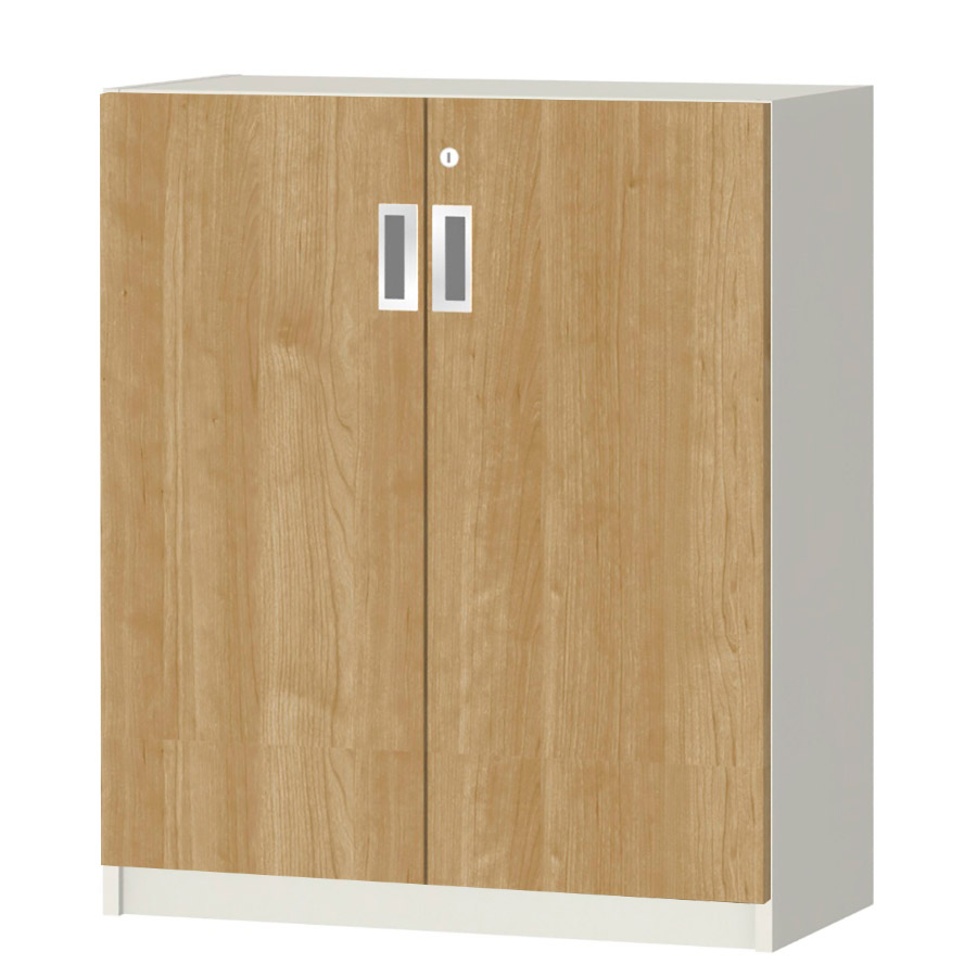 (商品画像) オーダーオフィスストッカー 奥行29.5cm×高さ83.2cm×幅60～70cm 2段扉