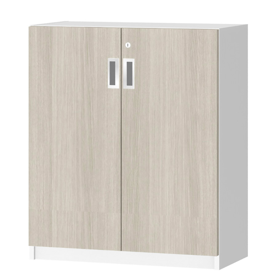 (商品画像) オーダーオフィスストッカー 奥行29.5cm×高さ83.2cm×幅60～70cm 2段扉