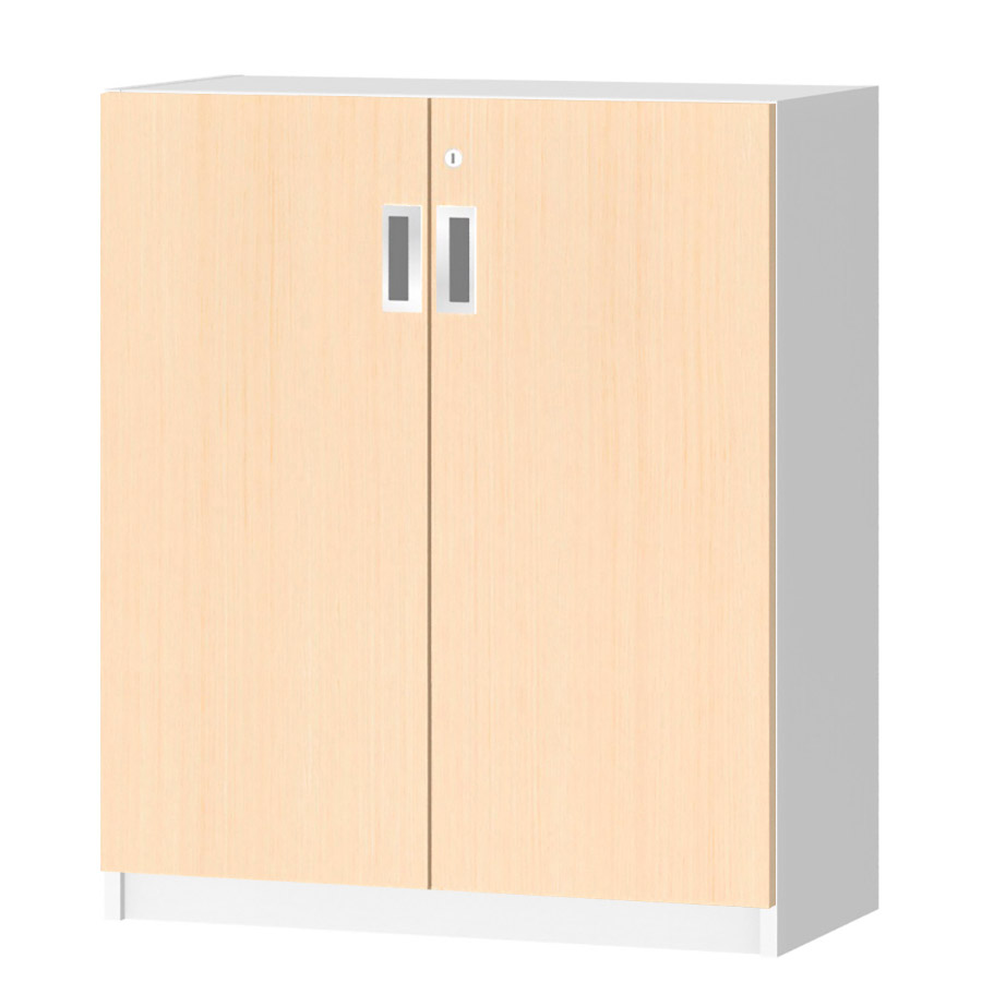 (商品画像) オーダーオフィスストッカー 奥行29.5cm×高さ83.2cm×幅60～70cm 2段扉