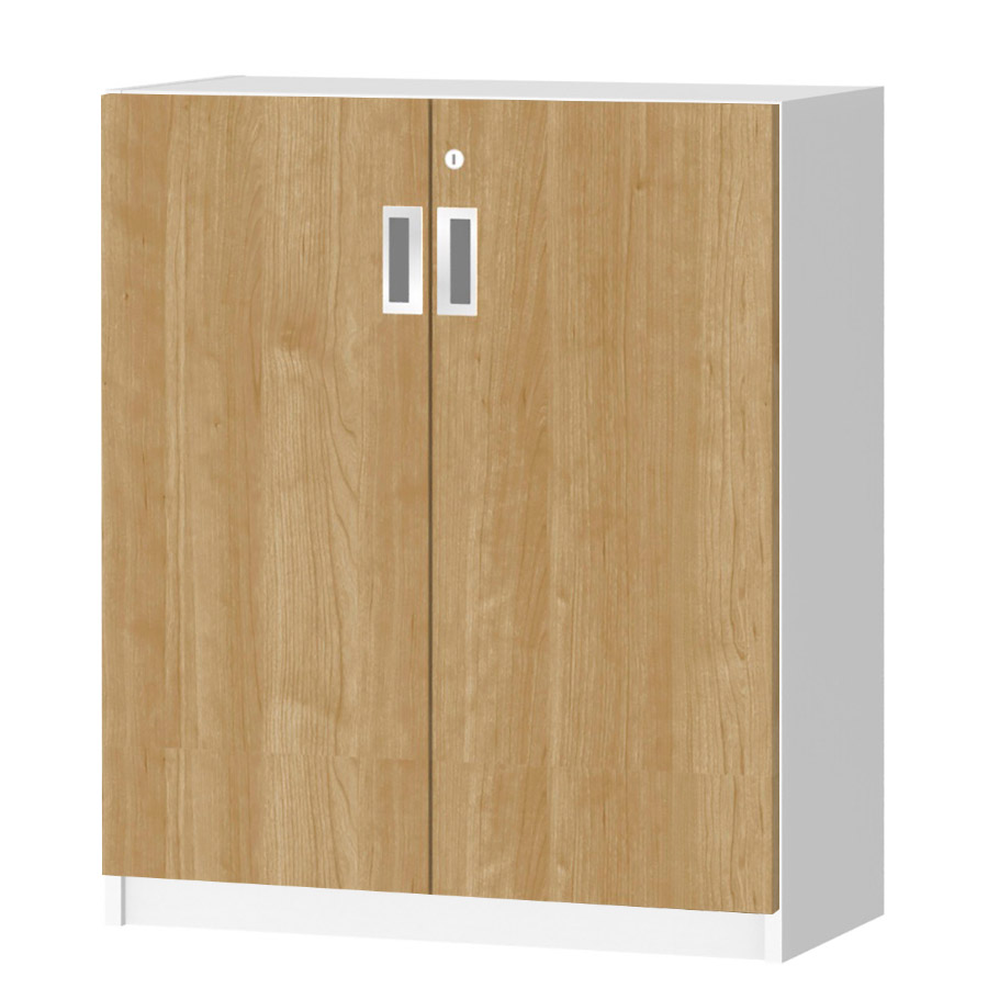 (商品画像) オーダーオフィスストッカー 奥行29.5cm×高さ83.2cm×幅60～70cm 2段扉