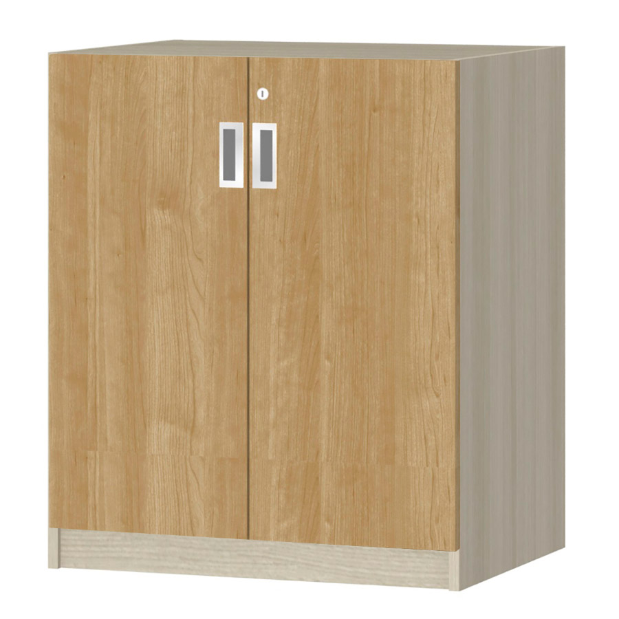 (商品画像) オーダーオフィスストッカー 奥行44.5cm×高さ83.2cm×幅60～70cm 2段扉