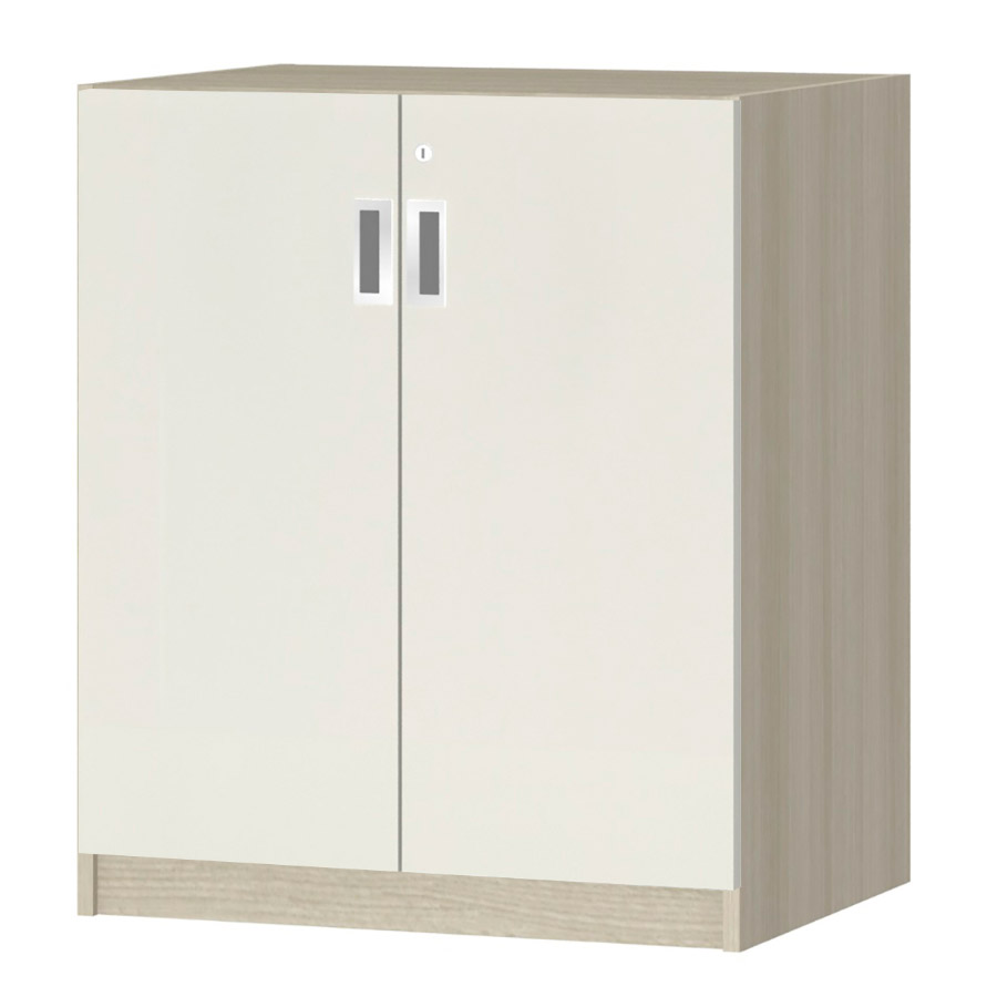 (商品画像) オーダーオフィスストッカー 奥行44.5cm×高さ83.2cm×幅60～70cm 2段扉