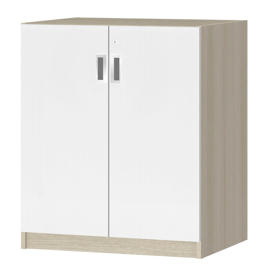 (商品画像) オーダーオフィスストッカー 奥行44.5cm×高さ83.2cm×幅60～70cm 2段扉