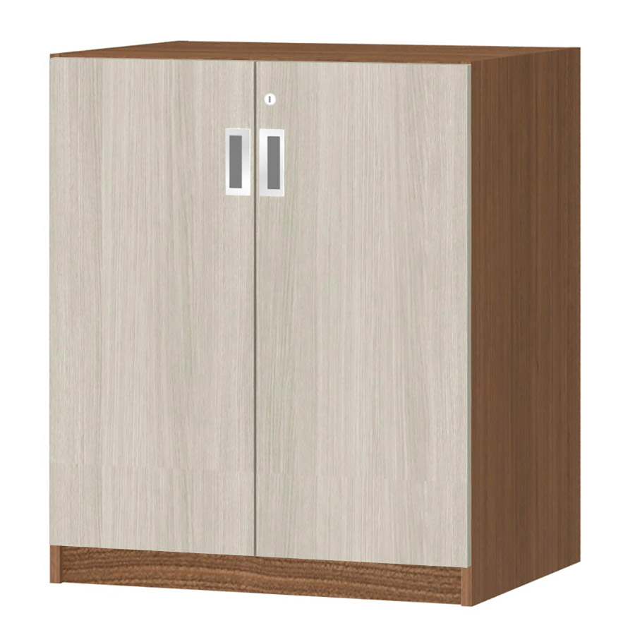 (商品画像) オーダーオフィスストッカー 奥行44.5cm×高さ83.2cm×幅60～70cm 2段扉