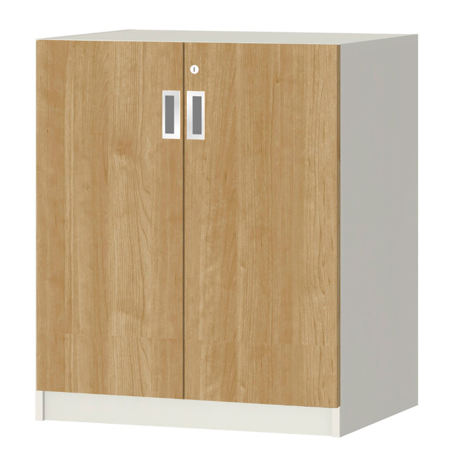 (商品画像) オーダーオフィスストッカー 奥行44.5cm×高さ83.2cm×幅60～70cm 2段扉