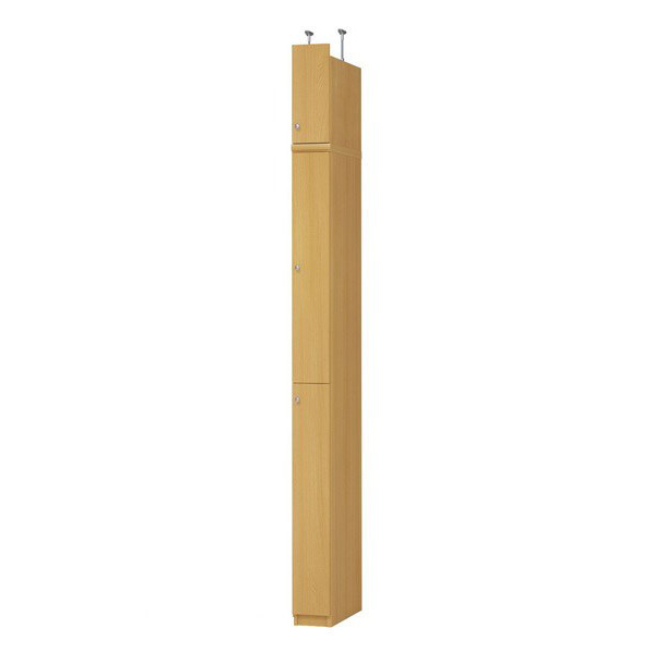 (商品画像) エースラック/カラーラック オーダーメイド 天井突っ張り 扉付 奥行46cm×高さ217～226cm×幅15～24cm（標準タイプ）