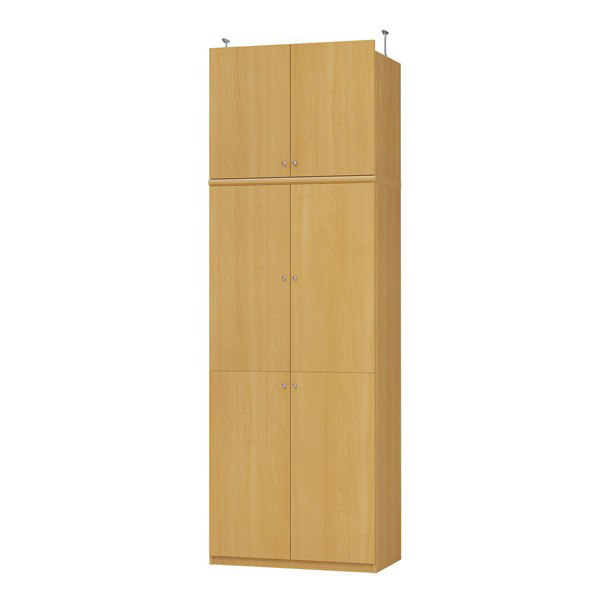 (商品画像) エースラック/カラーラック オーダーメイド 天井突っ張り 扉付 奥行46cm×高さ241.1～250.1cm×幅71～80cm（タフタイプ）